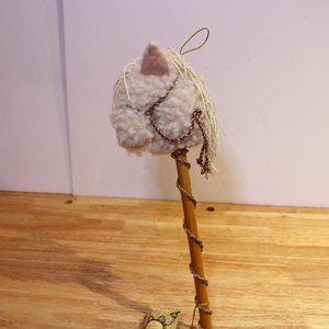 Vintage Kurt Adler Christmas stick horse plush c 1984 Louis Nichole Heirloom